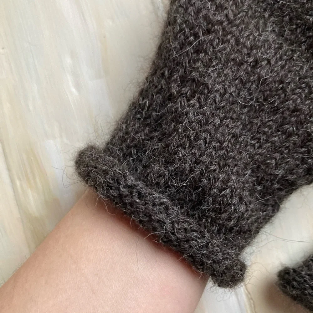 100% Alpaca Fingerless Gloves Handmade to order